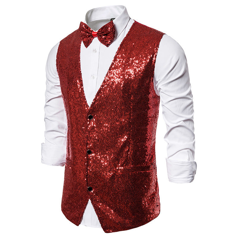 Shiny party jacket for men with matching bow tie Lune London