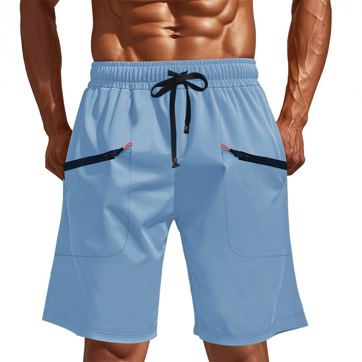 Men's leisure pants with multifunctional pockets and elastic waistband Lune London