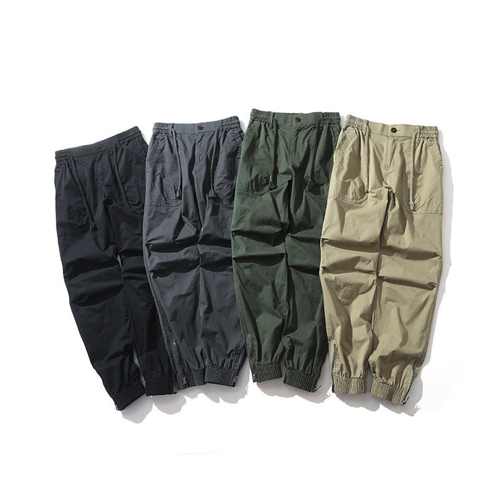 Men's cargo pants with elastic waistband and practical side pockets Lune London
