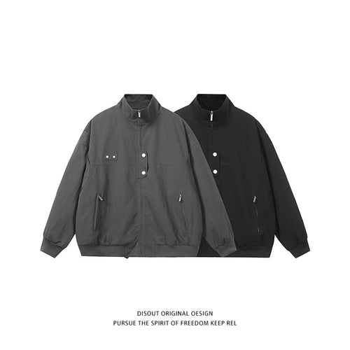 Quilted jacket for men with a stand-up collar and zippered side pockets Lune London