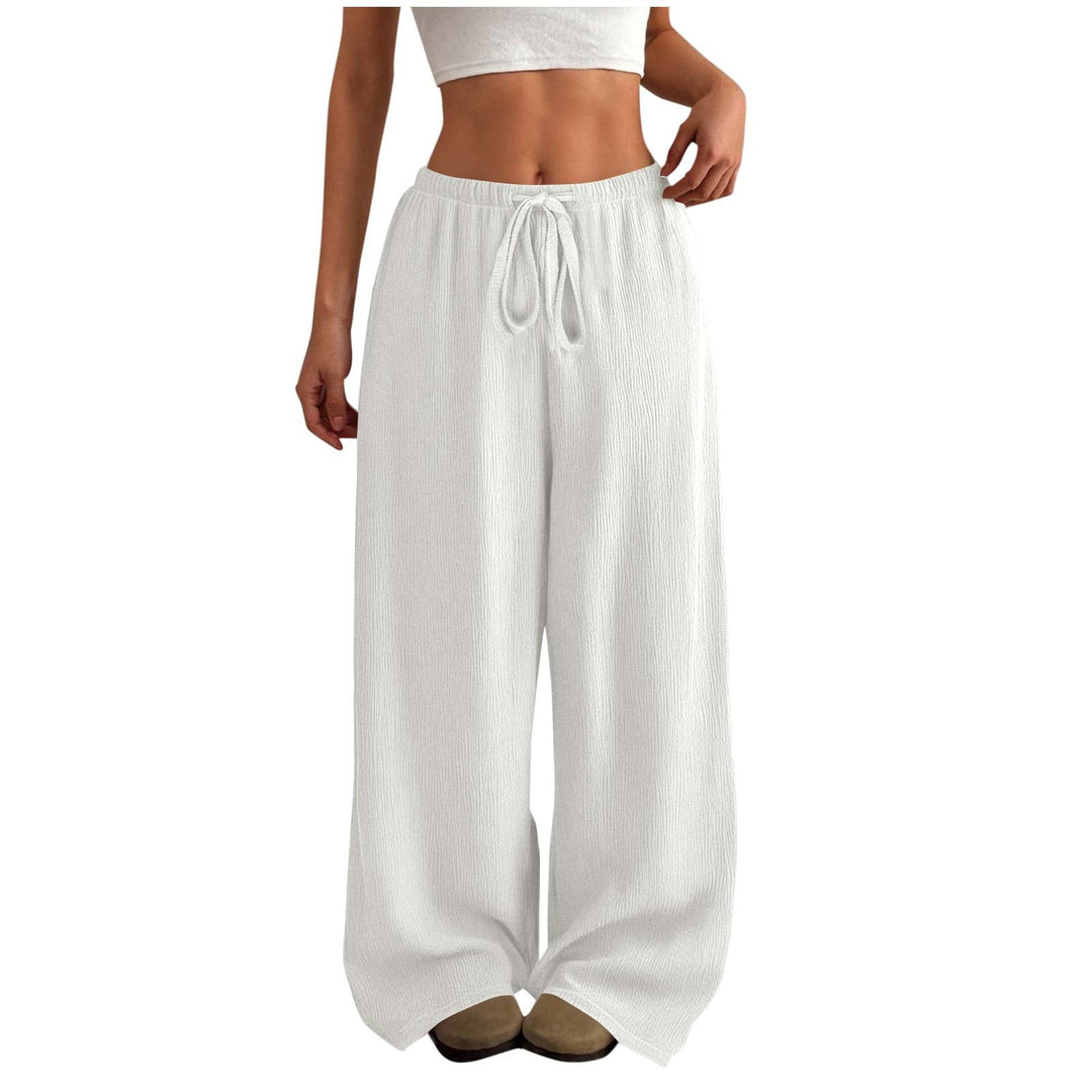 Loose summer pants for women in lightweight fabric with elastic Lune London