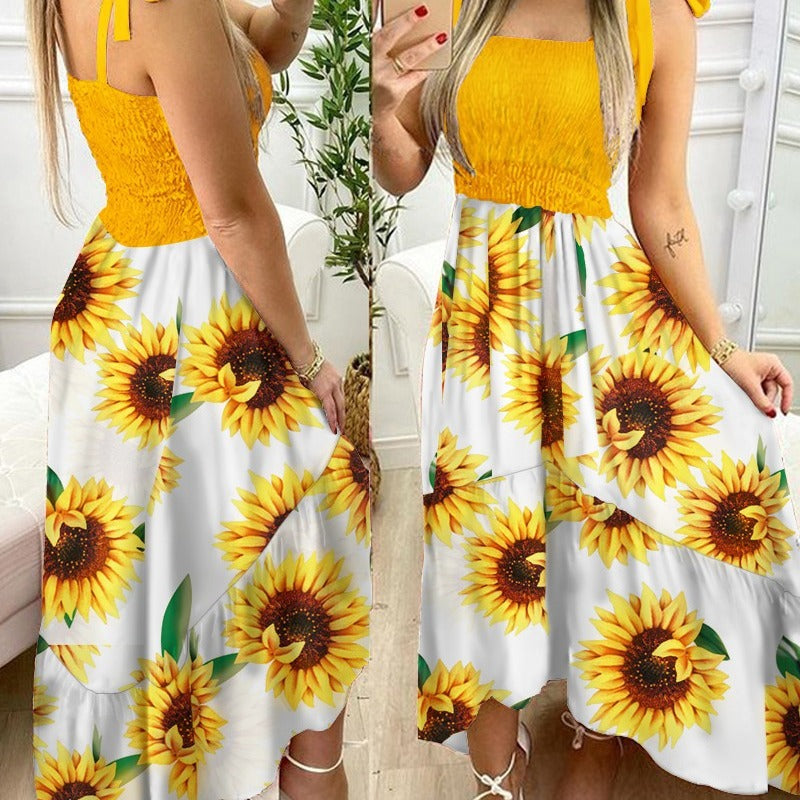Maxi Floral Dress for Women with Adjustable Straps Lune London