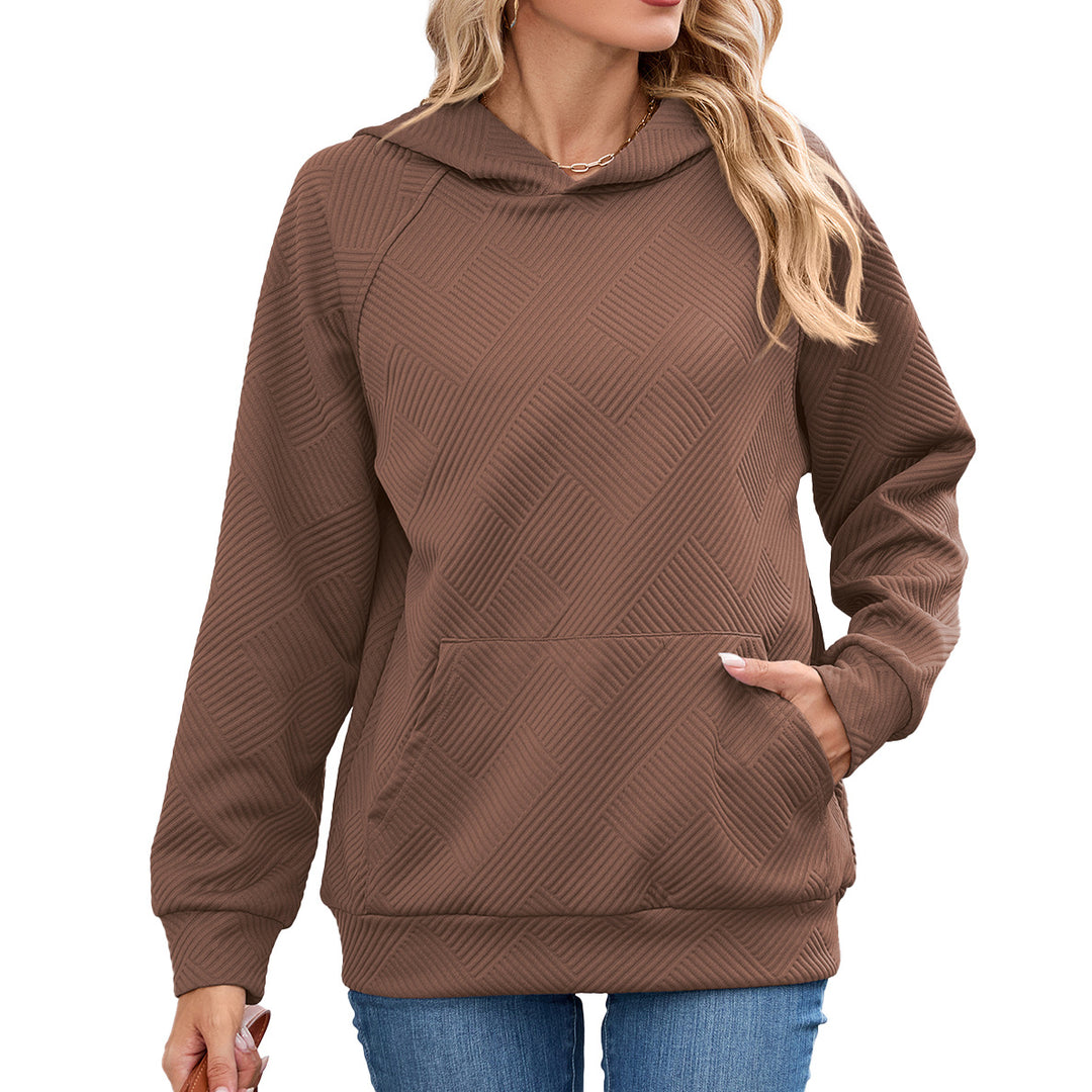 Hooded sweatshirt for women with textured design Lune London