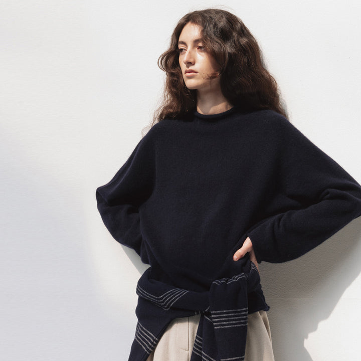 Pull en maille confortable à col montant pour femme Chic & Stil