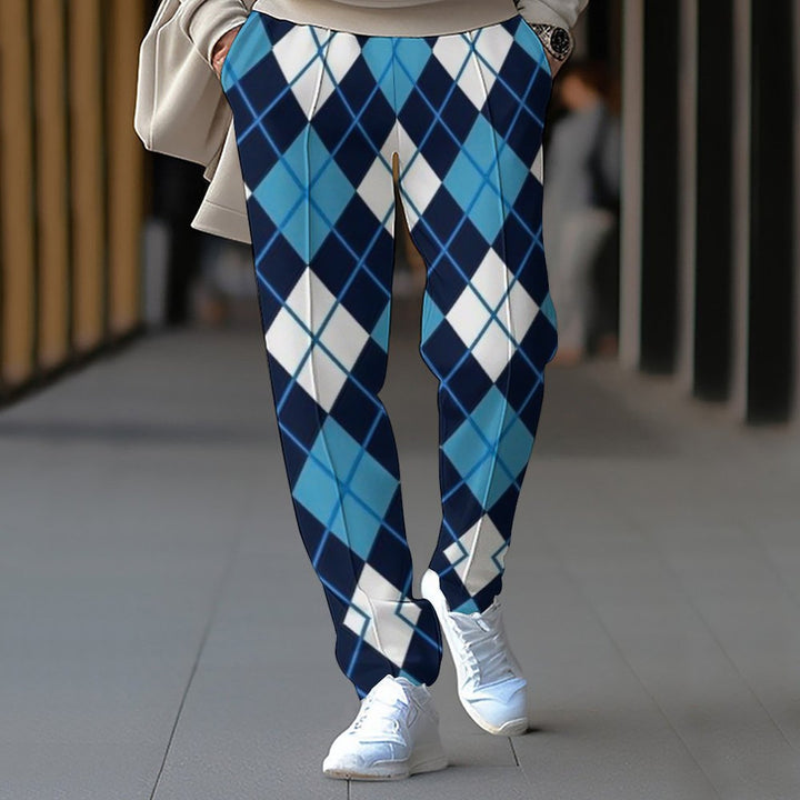 Women's jogger pants with diamond pattern Lune London