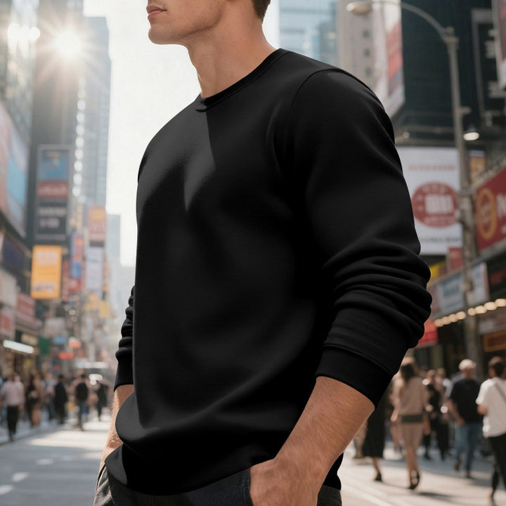 Casual sweater for men with round neck and comfortable cuffs Lune London