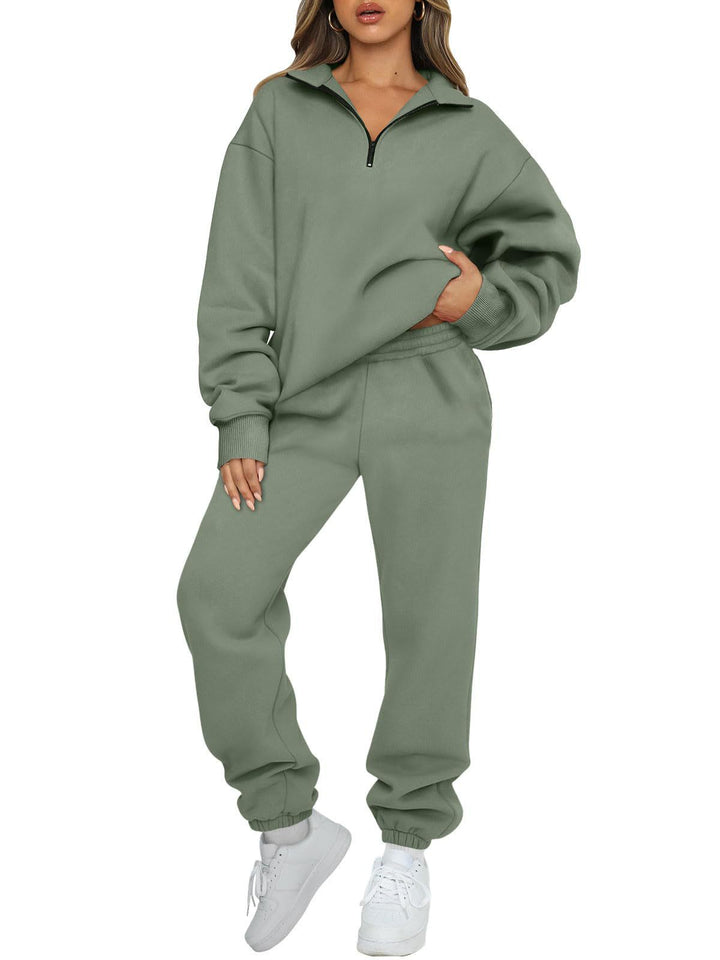 Women Zip Hoodie Set and Chic Jogging Pants