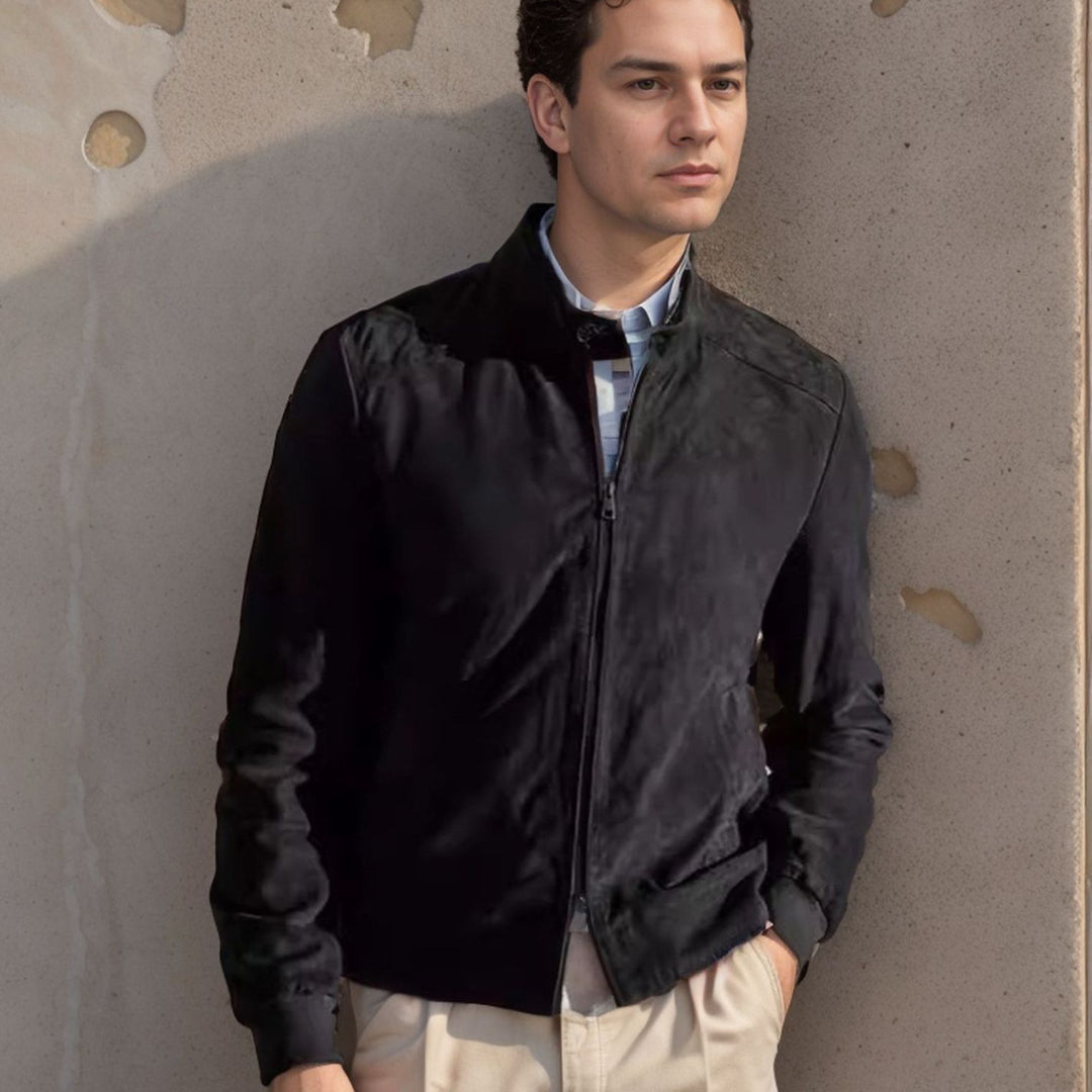 Lightweight sporty jacket for men with modern collar Lune London