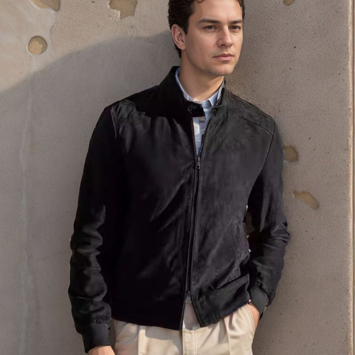 Lightweight sporty jacket for men with modern collar Lune London