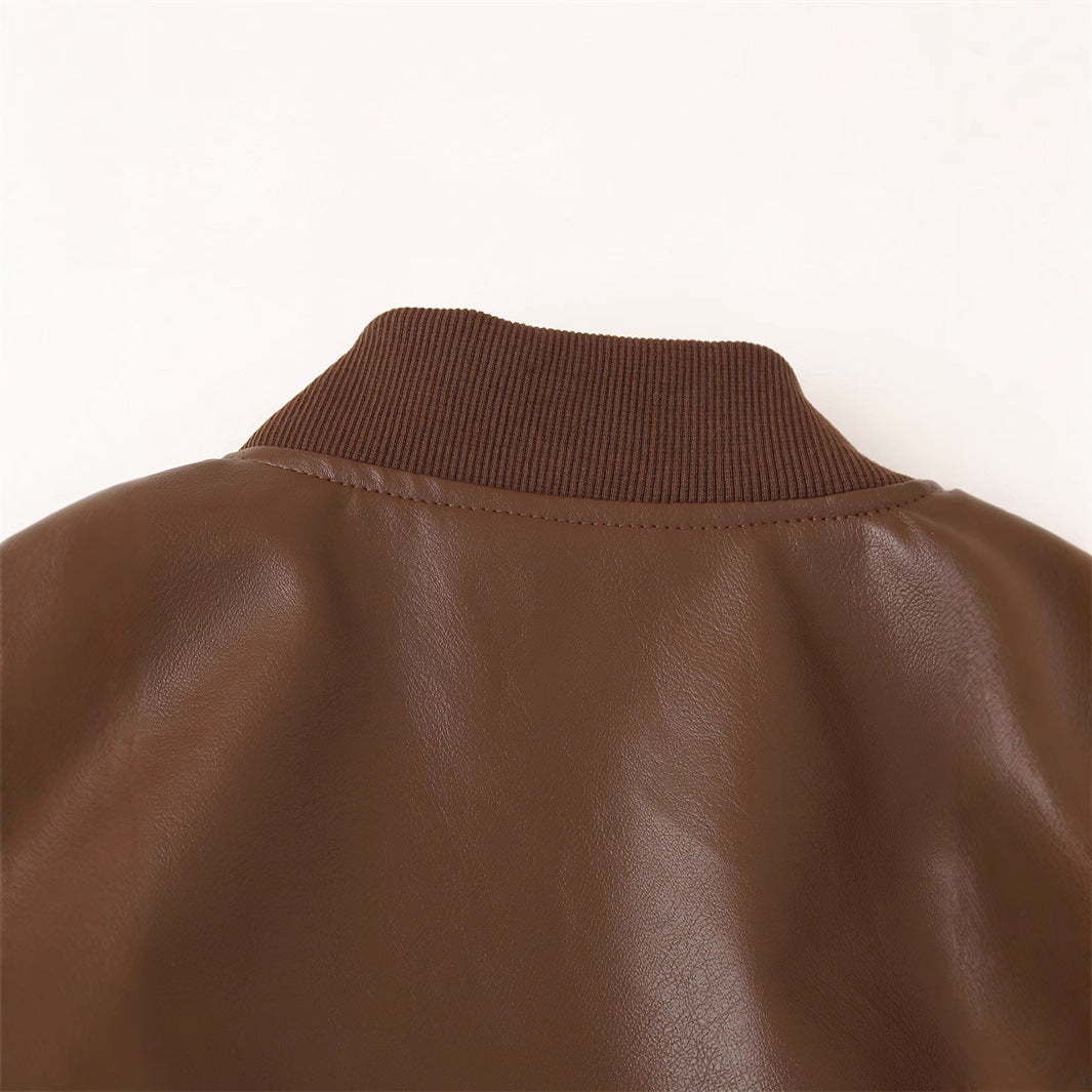 High-quality synthetic leather biker jacket for women Lune London