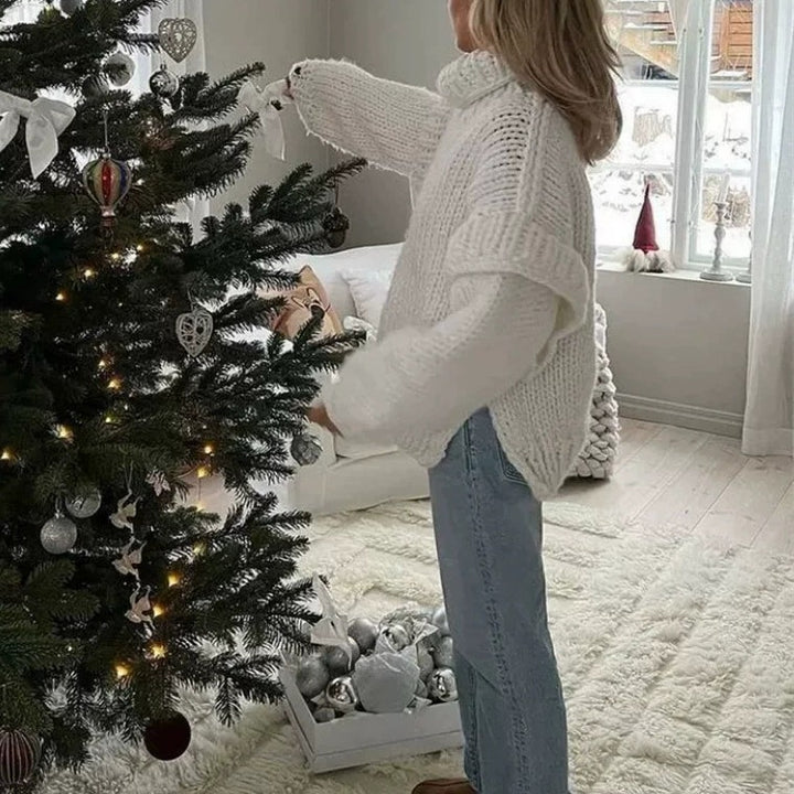 Ladies Chunky Knit Sweater Lune London