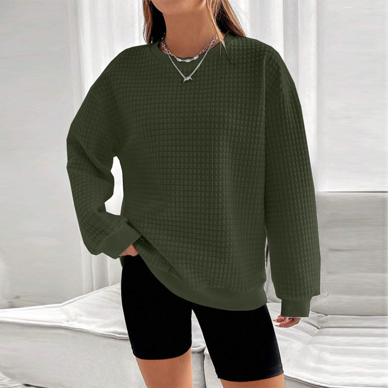 Ladies oversized comfortable sweater with textured design Lune London