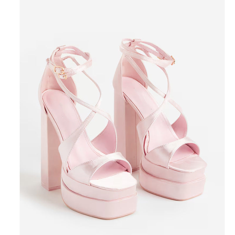 Women's Chunky Platform High Heel Sandals Chic und Stil