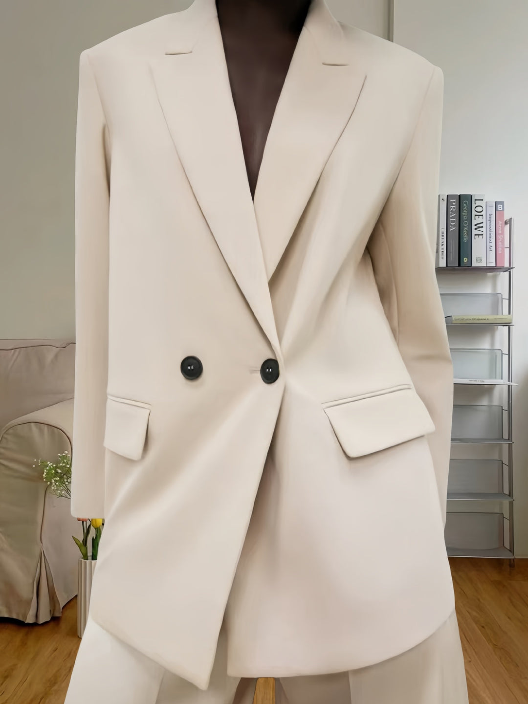Women Elegant Double-Breasted Blazer Lune London
