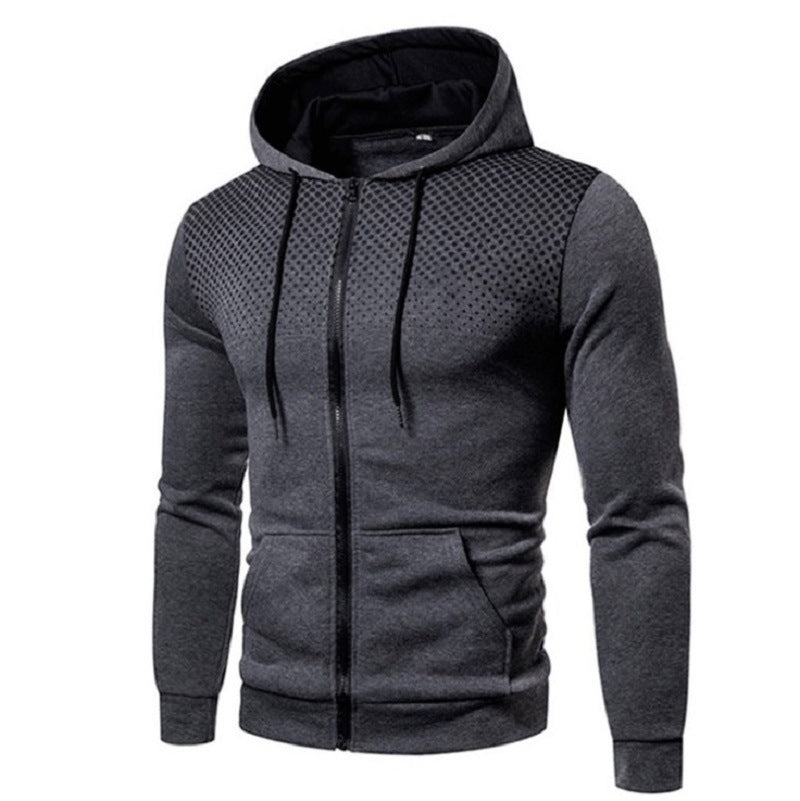 Men's zip-up sporty hoodie with breathable mesh insert Chic and Style