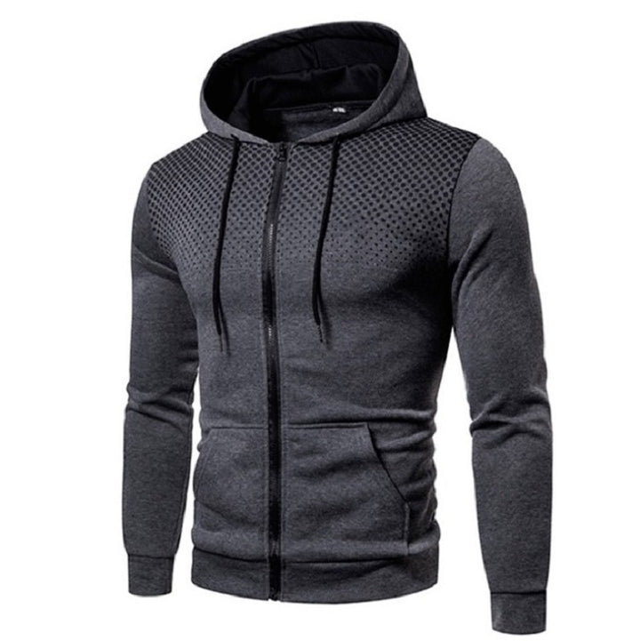 Men's zip-up sporty hoodie with breathable mesh insert Chic and Style