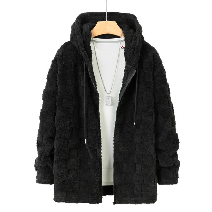 Men's fleece jacket with a structured design and a practical zipper Lune London