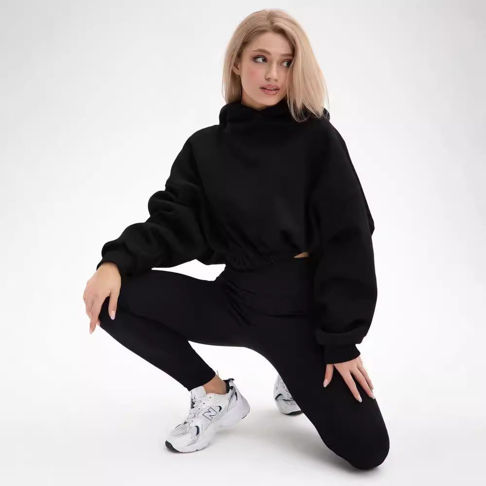 Ladies Fashion Cropped Sweatshirt with a Loose Fit Lune London