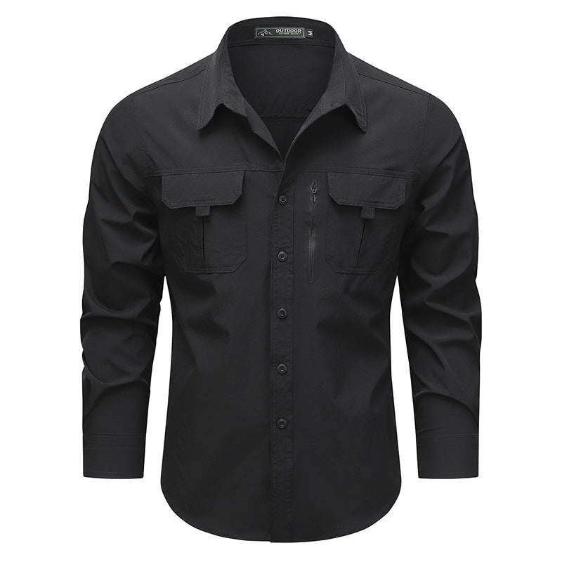 Practical outdoor shirt for men with versatile pockets Lune London
