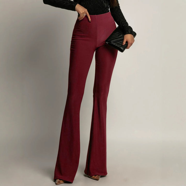 High-waisted flared pants for ladies Lune London