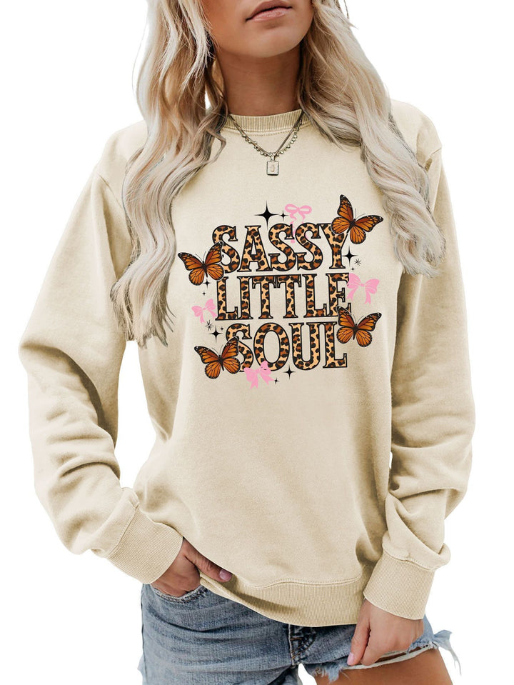 Sweatshirt pour femmes avec design de papillon artistique Chic & Stil