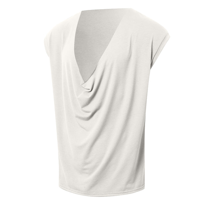 Ladies Elegant Top V Neck Blouse with Casual Chic Cut and Style