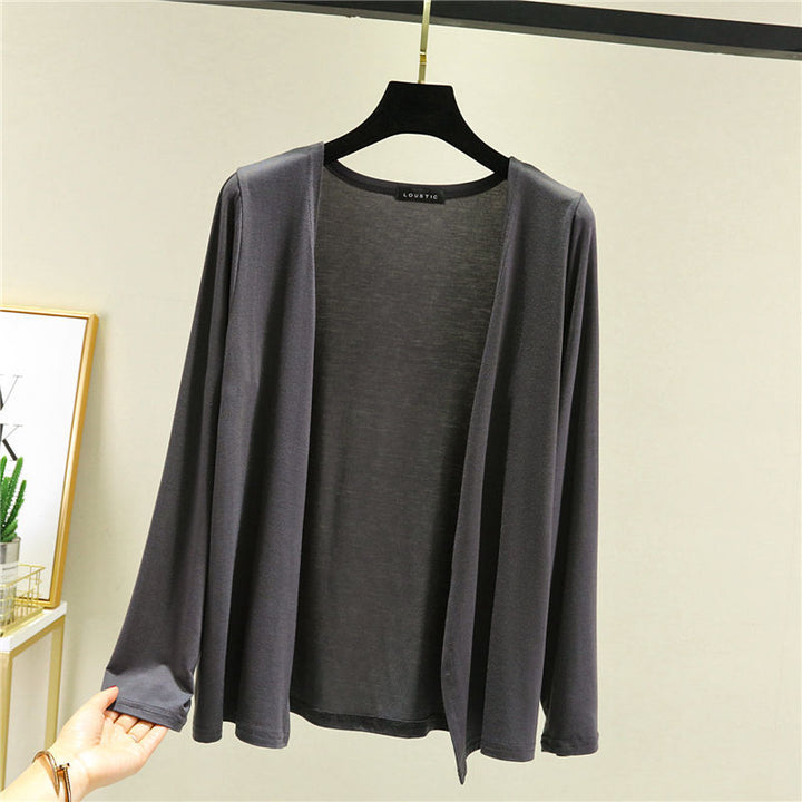 Cardigan léger pour femmes avec coupe ouverte et manches longues Chic & Stil