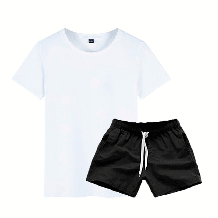 Women's T-shirt set and chic leisure shorts