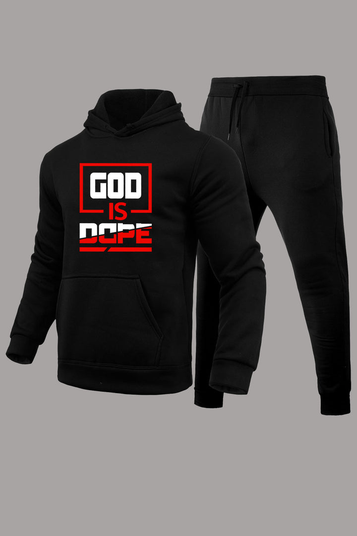 Men's sports hoodie and jogger pants set with inspiring Lune London inscription
