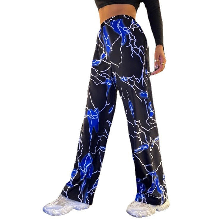 Women wide stylish pants with unique shine effect Lune London