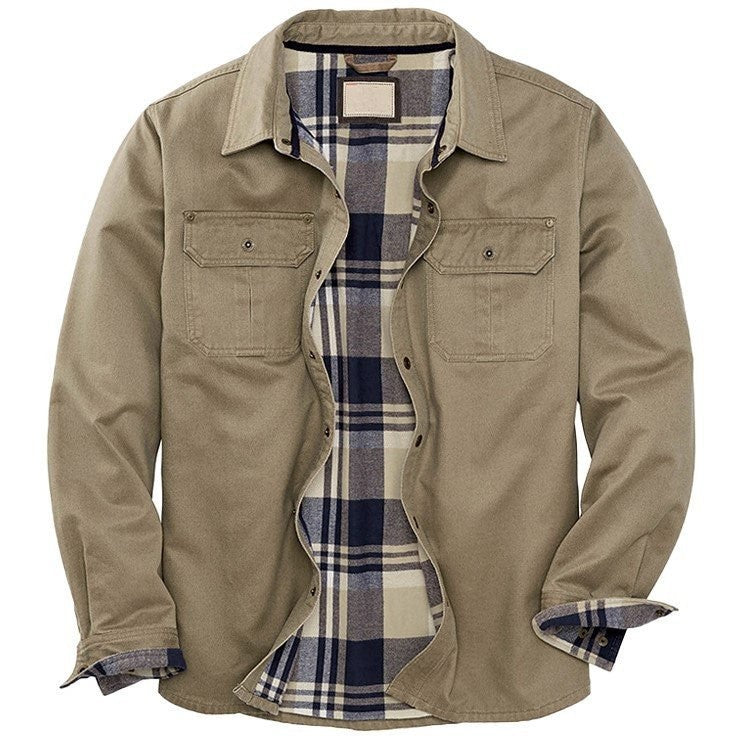 Casual shirts for men with a plaid design featuring practical pockets Lune London
