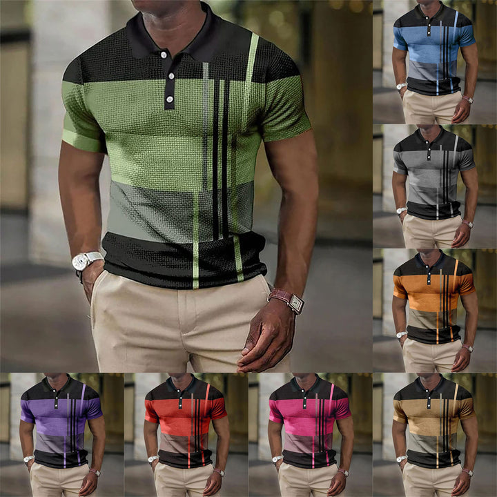 Men's Polo with a modern graphic design and short sleeves Lune London