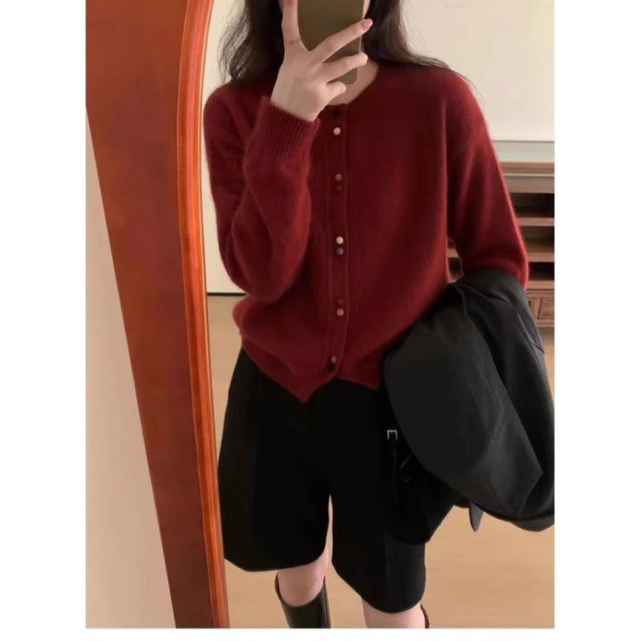 Women's Button-Down Knit Sweater Chic & Stil