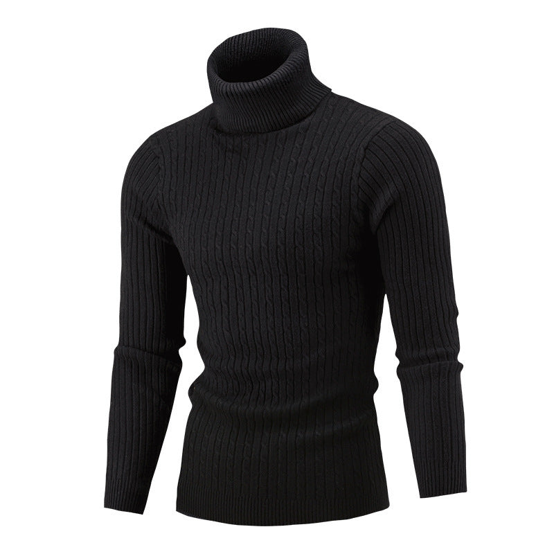 Men's turtleneck sweater with cable knit pattern Lune London