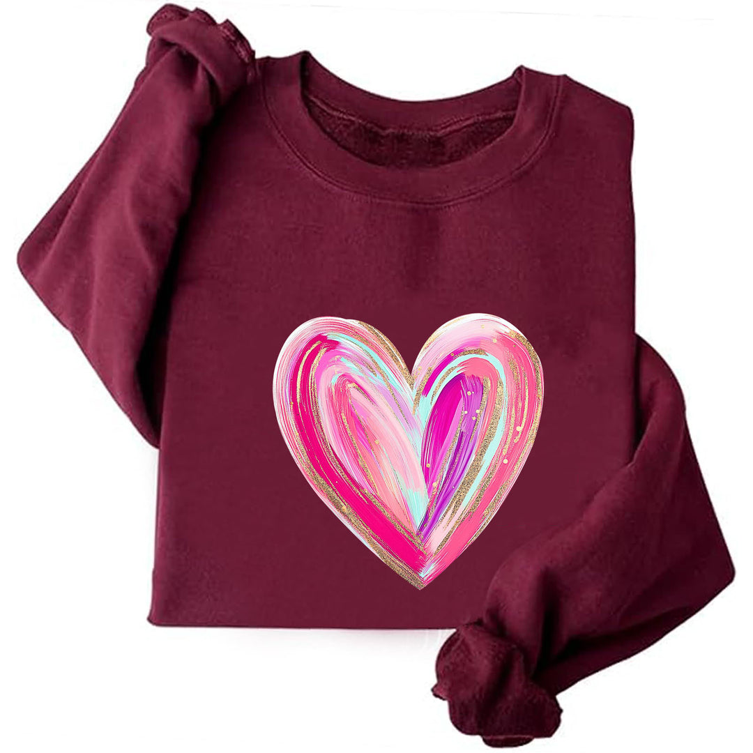 Sweatshirt femme avec design créatif en forme de cœur Chic & Stil