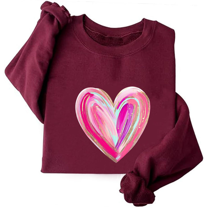 Sweatshirt femme avec design créatif en forme de cœur Chic & Stil