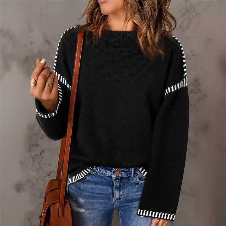Casual sweater for ladies with striped accents Lune London