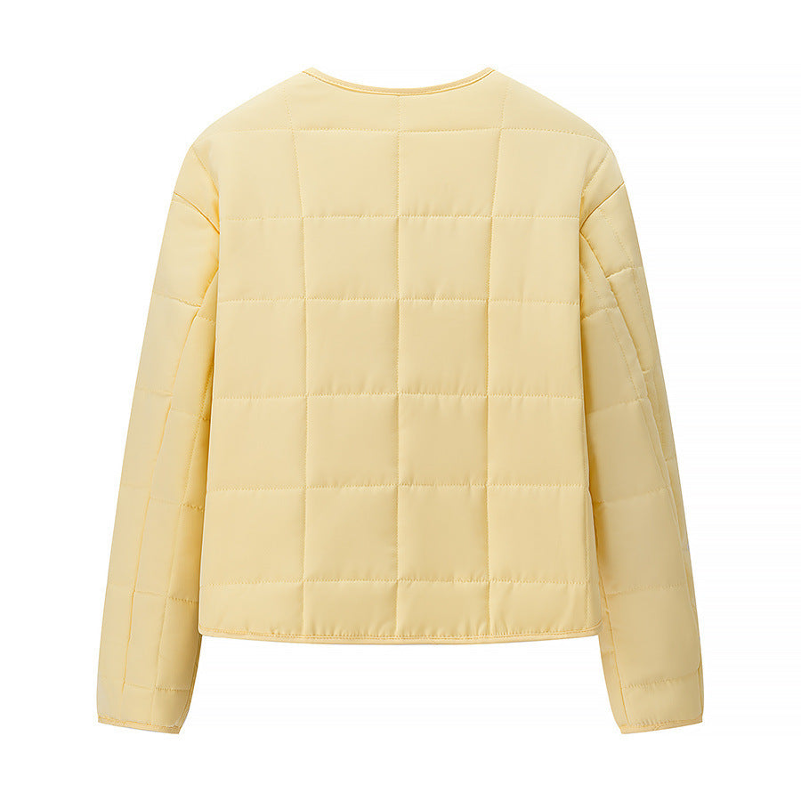 Veste courte matelassée pour femmes avec poches à rabat pratiques Chic und Stil