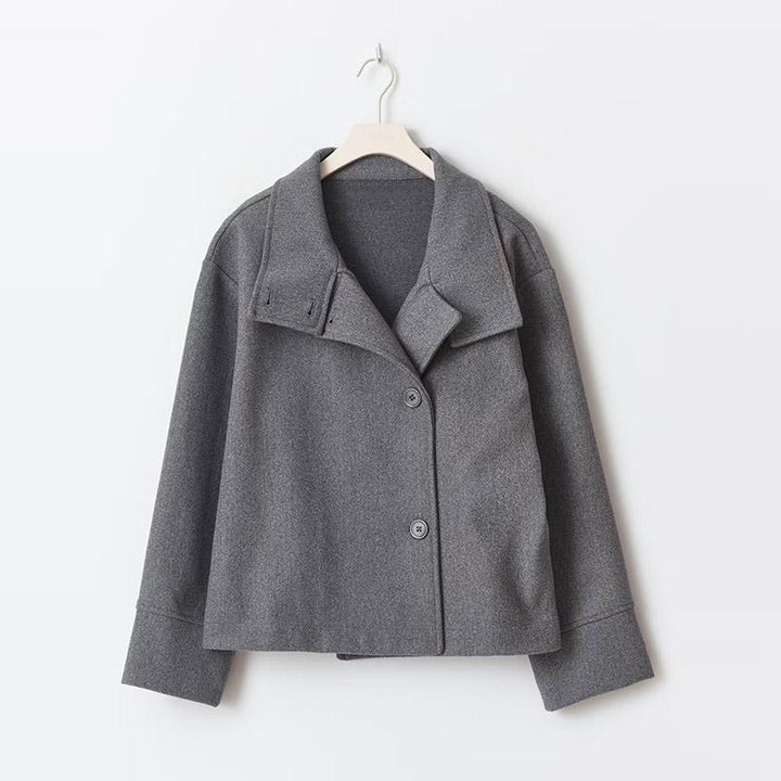 Fashion wool jacket for women with structured collar and elegant cut Lune London