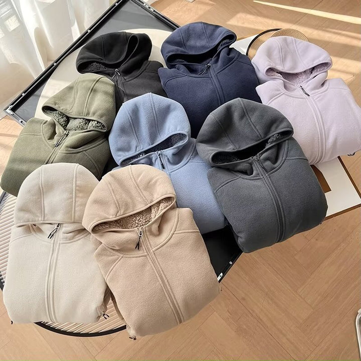 Veste en fleece pour femmes avec doublure intérieure confortable et poches zippées pratiques Chic & Stil