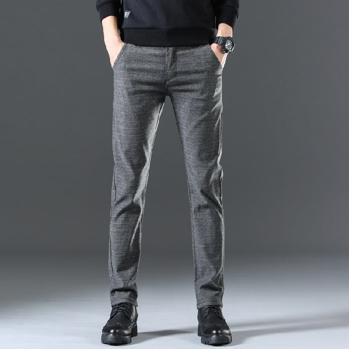 Modern chino trousers for men with elastic waistband and side pockets Lune London