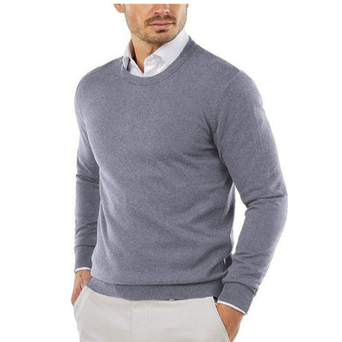 Lune London | Men's elegant round neck sweater made of fine cotton