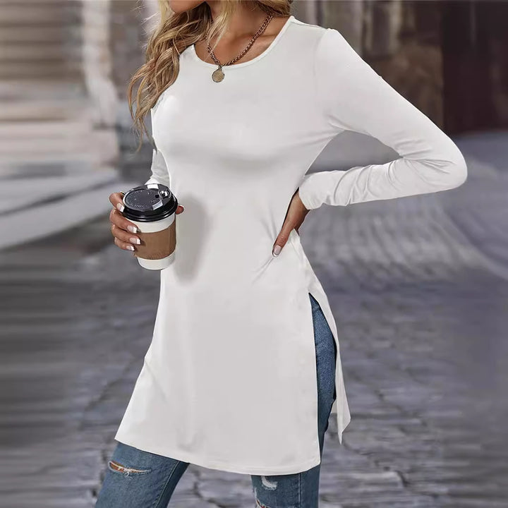Long sleeve tunic for women with side slits and modern cut Lune London