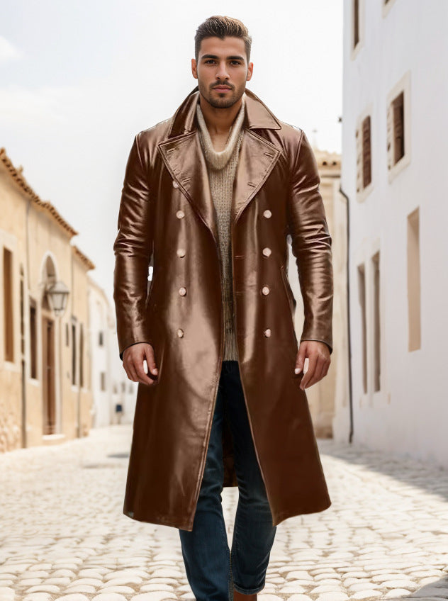 Elegant and modern leather coat for men Lune London