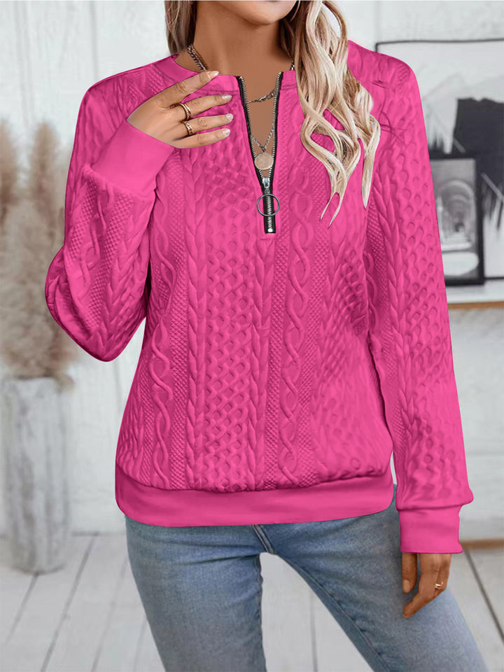 Pull en tricot à fermeture éclair pour femmes Lune London
