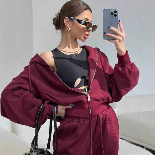 Women Oversized Sports Hoodie and Loose Jogging Pants Lune London