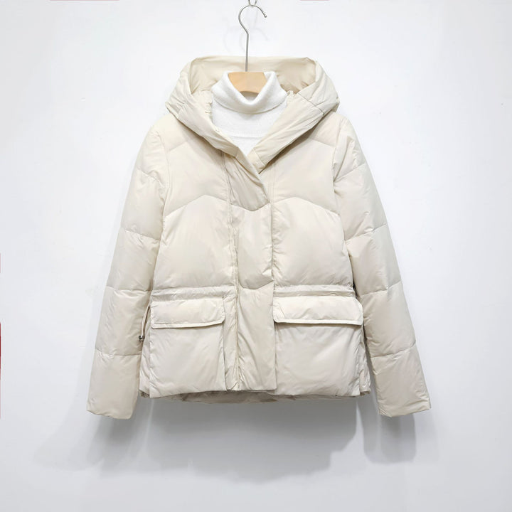 Quilted winter jacket for women with trendy pockets and hood Lune London