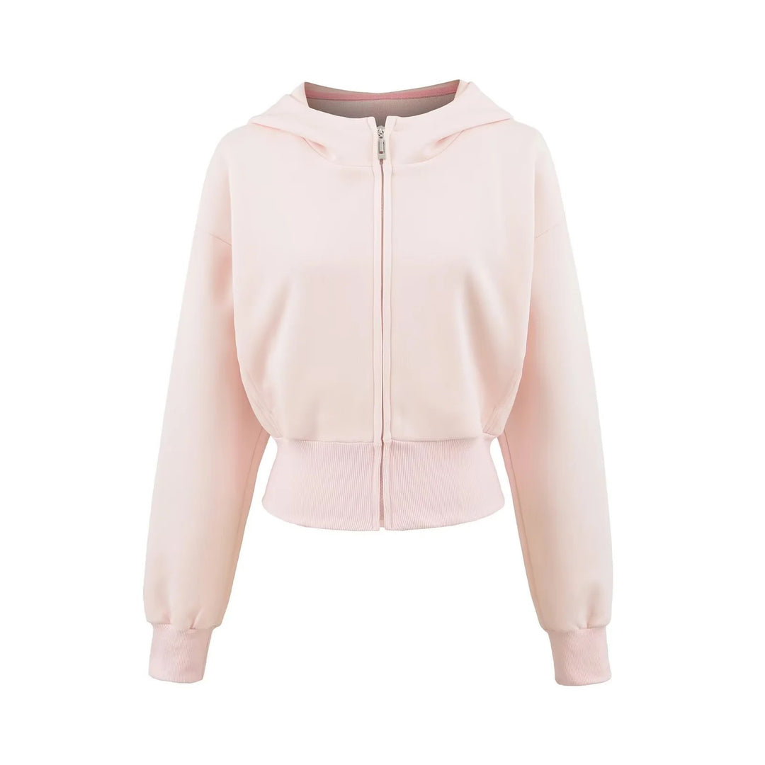 Sporty women's hoodie jacket with a relaxed fit and practical zippered pockets Lune London