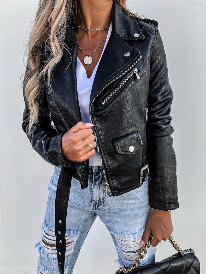 Lune London Women's Biker Jacket in Faux Leather