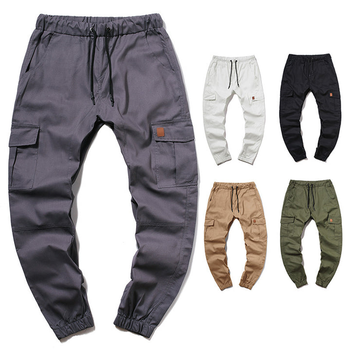 Men's cargo pants with elastic waist and practical side pockets Lune London